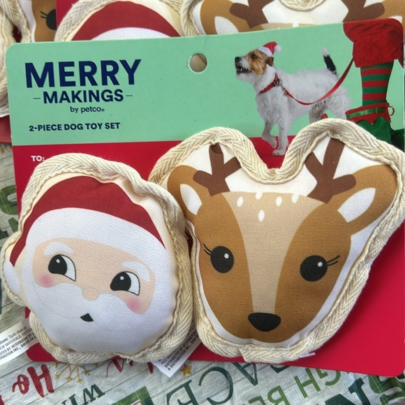 Merry makings holiday dog toy sets. 7 sets total. Nwts. - Picture 2 of 3